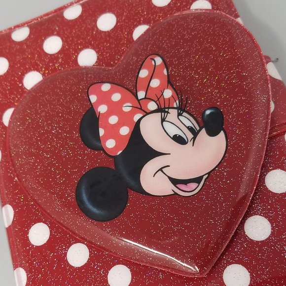 Disney Minnie Mouse Bow-tique Diary with Lock & Key  NWOT Vtg 90  Disney Red Heart Polka Dot Minnie Notebook Pad/Journal/Diary-Video